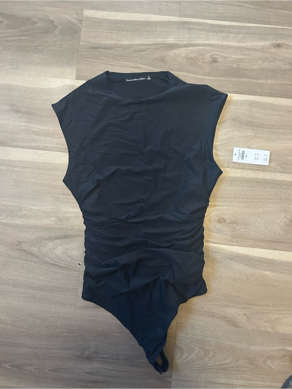 Abercrombie & Fitch Black Cap-Sleeve Body Suit